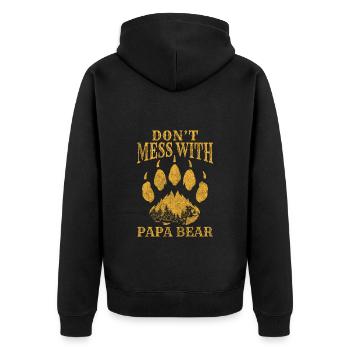 Ours Hibernation Animal - Veste à capuche bio Premium Unisexe - noir - Dos - Nico (187cm)