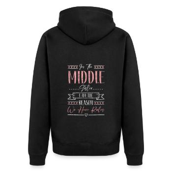Famille Frère Inséparable - Veste à capuche bio Premium Unisexe - noir - Dos - Nico (187cm)