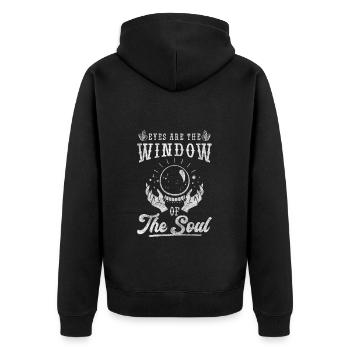 Magical Abstract Element Fantasy - Unisex Premium Organic Zip Hoodie - black - Back - Nico (187cm)