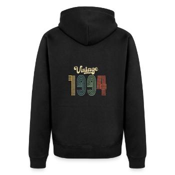 30ème Anniversaire Millésime 1994 - Veste à capuche bio Premium Unisexe - noir - Dos - Nico (187cm)