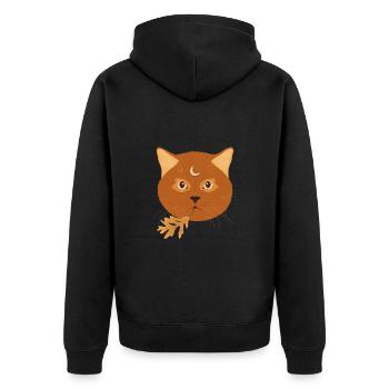 Chat d’automne - Veste à capuche bio Premium Unisexe - noir - Dos - Nico (187cm)