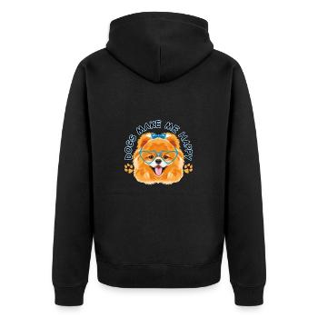 Les chiens me rendent heureux - Veste à capuche bio Premium Unisexe - noir - Dos - Nico (187cm)