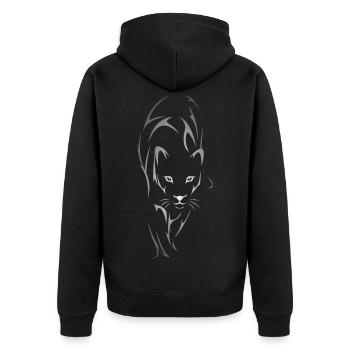 panthère noire - Veste à capuche bio Premium Unisexe - noir - Dos - Nico (187cm)