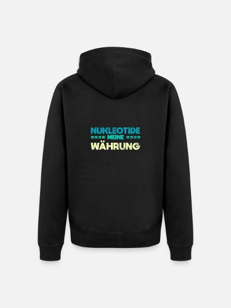 Nukleotide: Meine Währung - Unisex Premium Bio Zip Hoodie - Schwarz