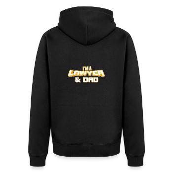 I'm A Lawyer And Dad - Unisex Premium Bio Zip Hoodie - Schwarz - Hinten - Nico (187cm)