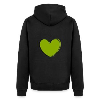 Green Heart Green Hearts Cadeaux couples - Veste à capuche bio Premium Unisexe - noir - Dos - Nico (187cm)