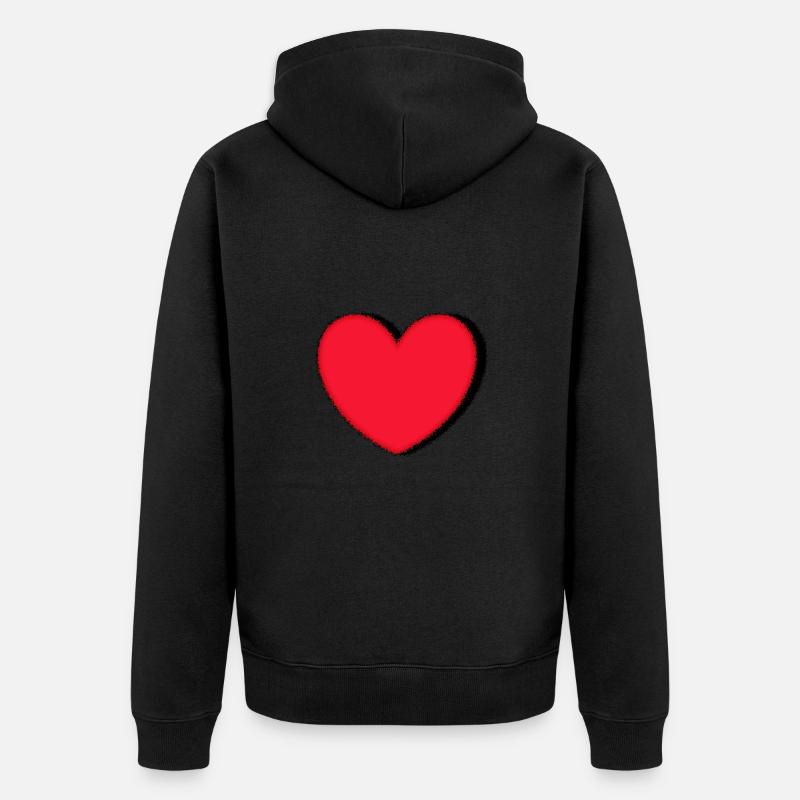 Cadeau Saint-Valentin Saint-Valentin - Veste à capuche bio Premium Unisexe - noir