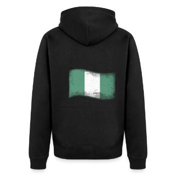 Nigeria Vintage - Veste à capuche bio Premium Unisexe - noir - Dos - Nico (187cm)
