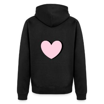 Cadeau Heart Pink pour la Saint-Valentin - Veste à capuche bio Premium Unisexe - noir - Dos - Nico (187cm)