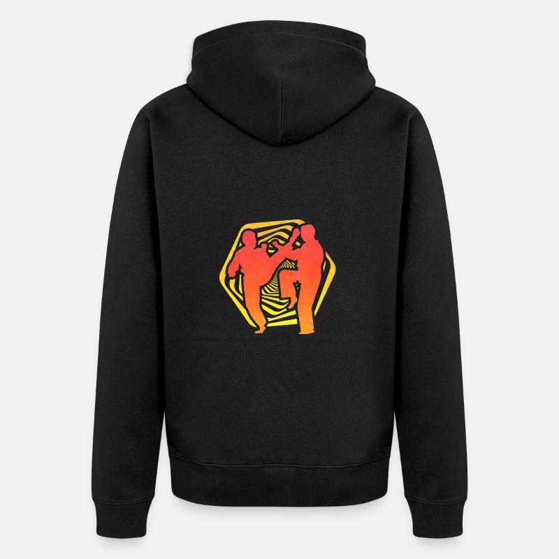 Karaté - Veste à capuche bio Premium Unisexe - noir