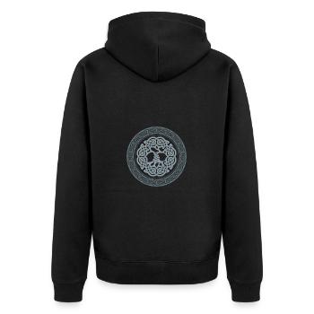 Arbre de style celtique classique, ver. 2 - Veste à capuche bio Premium Unisexe - noir - Dos - Nico (187cm)