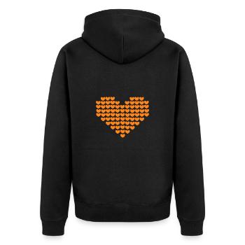 Muttertags Geschenk Mutter Muttertag Geschenkidee  - Unisex Premium Bio Zip Hoodie - Schwarz - Hinten - Nico (187cm)