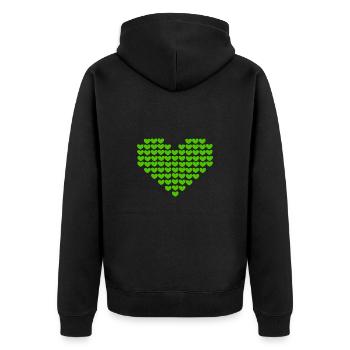 Muttertags Geschenk Mutter Muttertag Geschenkidee  - Unisex Premium Bio Zip Hoodie - Schwarz - Hinten - Nico (187cm)