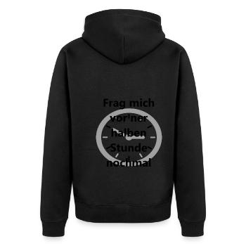 me demander à nouveau il y a une demi-heure png - Veste à capuche bio Premium Unisexe - noir - Dos - Nico (187cm)