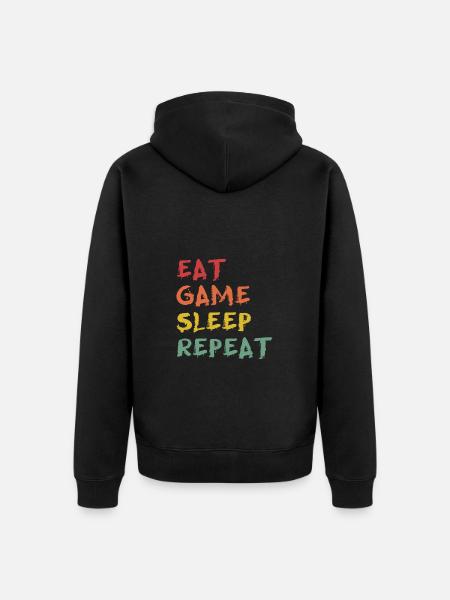 Fun games for players - Unisex Premium Organic Zip Hoodie - black