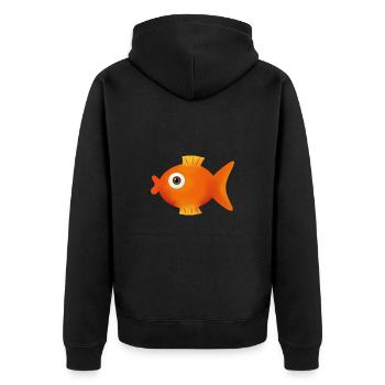 T-shirt avec graphique de poisson pour idée cadeau de pêcheur - Veste à capuche bio Premium Unisexe - noir - Dos - Nico (187cm)
