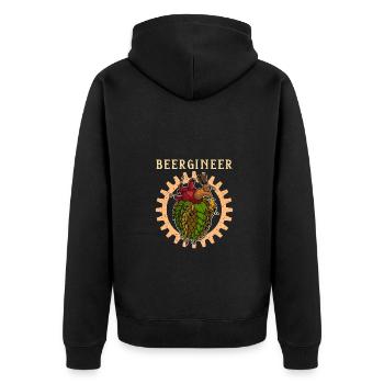Brewer Brewer Hops Beer Drinker Brewery Beer - Unisex Premium Organic Zip Hoodie - black - Back - Nico (187cm)