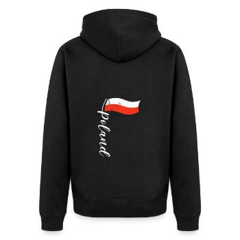 Poland Polish Polska Polski Husaria Cavalry - Unisex Premium Organic Zip Hoodie - black - Back - Nico (187cm)