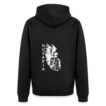 Pologne Polska Polski Husaria Cavalerie polonaise - Veste à capuche bio Premium Unisexe - noir - Dos - Nico (187cm)