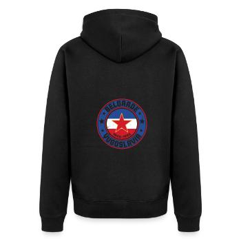 Jugoslavija Yougoslavie Jugo Tito SFRJ Jugoslawien - Veste à capuche bio Premium Unisexe - noir - Dos - Nico (187cm)