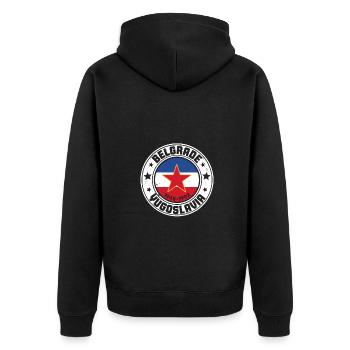 Jugoslavija Yougoslavie Jugo Tito SFRJ Jugoslawien - Veste à capuche bio Premium Unisexe - noir - Dos - Nico (187cm)