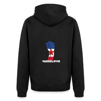 Jugoslavija Yougoslavie Jugo Tito SFRJ Jugoslawien - Veste à capuche bio Premium Unisexe - noir - Dos - Nico (187cm)