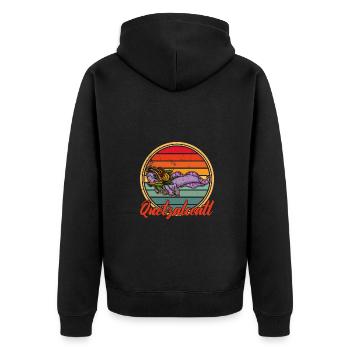 Quetzalcoatl Axolotl Mexico Aztecs Deity - Unisex Premium Organic Zip Hoodie - black - Back - Nico (187cm)