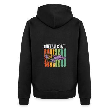 Quetzalcoatl Axolotl Mexico Aztecs Deity - Unisex Premium Organic Zip Hoodie - black - Back - Nico (187cm)
