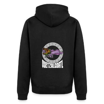 Quetzalcoatl Axolotl Mexique Divinité Aztèque - Veste à capuche bio Premium Unisexe - noir - Dos - Nico (187cm)