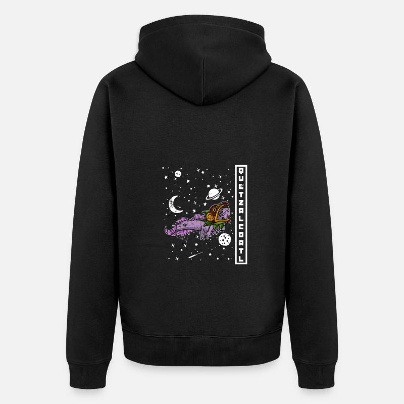 Quetzalcoatl Axolotl Mexique Divinité Aztèque - Veste à capuche bio Premium Unisexe - noir
