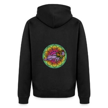 Quetzalcoatl Axolotl Mexique Divinité Aztèque - Veste à capuche bio Premium Unisexe - noir - Dos - Nico (187cm)