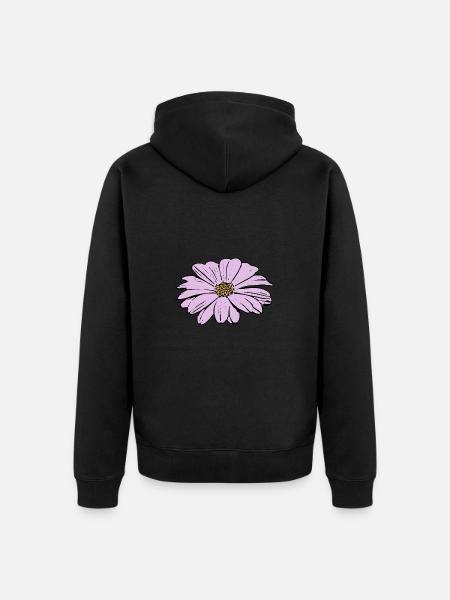 Blume pastell Blume Blumen pastell Blumen flieder - Unisex Premium Bio Zip Hoodie - Schwarz