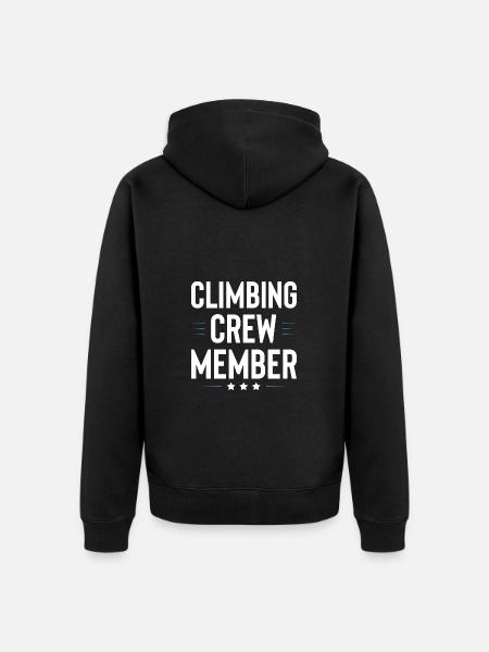 Climbing Crew - Unisex Premium Organic Zip Hoodie - black