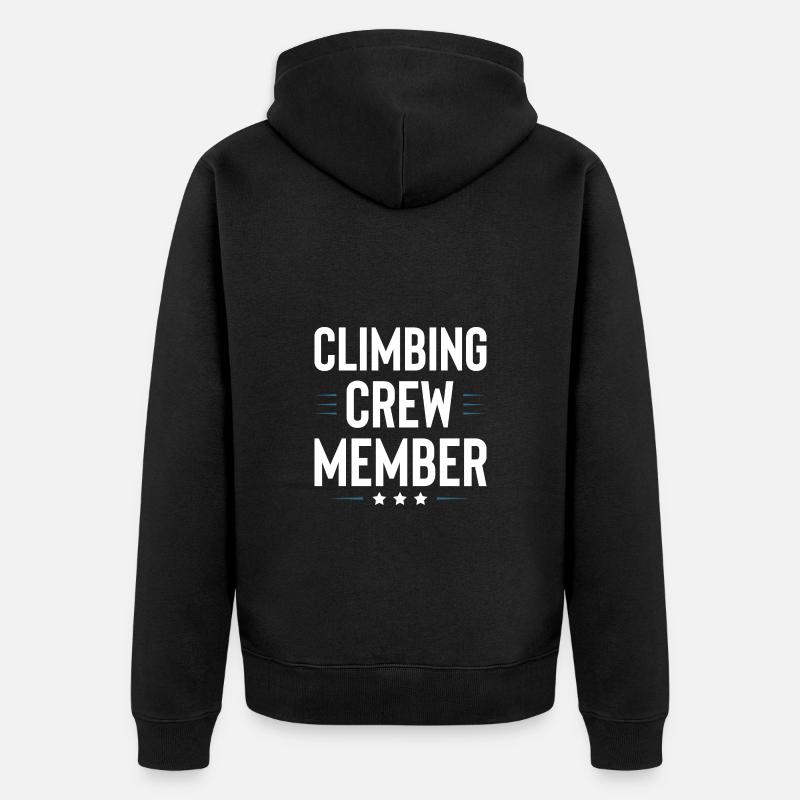 Climbing Crew - Unisex Premium Bio Zip Hoodie - Schwarz