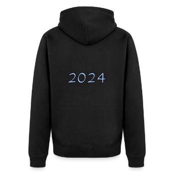 BONNE ANNEE. SAINT SYLVESTRE. NOUVELLE ANNÉE. MEIL - Veste à capuche bio Premium Unisexe - noir - Dos - Nico (187cm)
