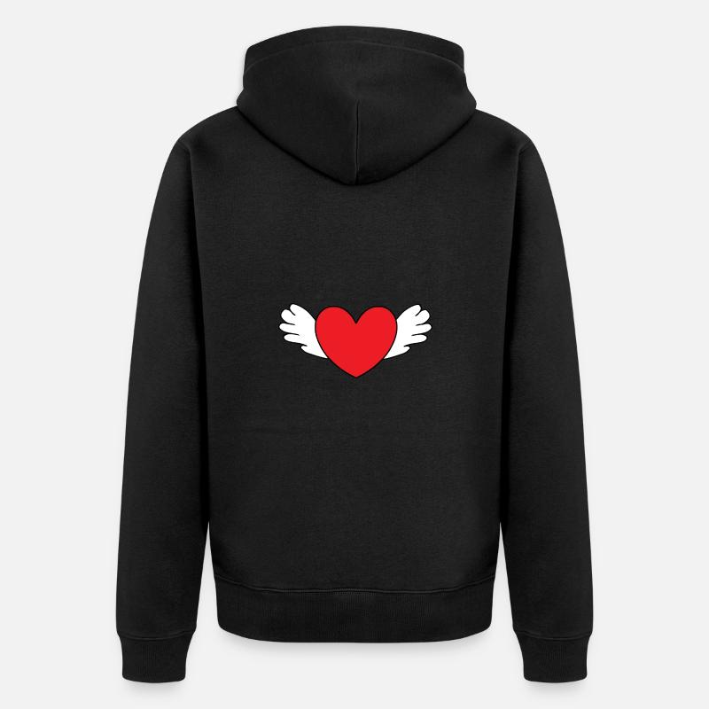 Saint-Valentin, Saint-Valentin, Saint-Valentin - Veste à capuche bio Premium Unisexe - noir