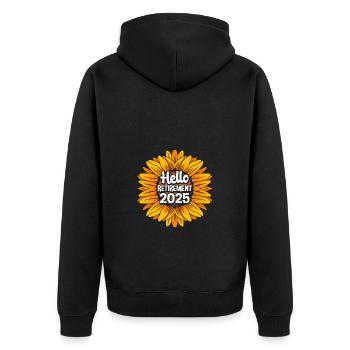 Pension 2025 Retirement 2025 Pensioner Pensioner Pensioner - Unisex Premium Organic Zip Hoodie - black - Back - Nico (187cm)