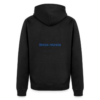 RETRAITE. RETRAITE. RETRAITEE. SENIOR. MAMIE. PAPY - Veste à capuche bio Premium Unisexe - noir - Dos - Nico (187cm)