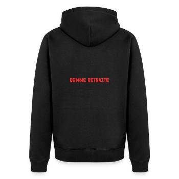 RETRAITE. RETRAITE. RETRAITEE. SENIOR. MAMIE. PAPY - Veste à capuche bio Premium Unisexe - noir - Dos - Nico (187cm)