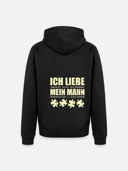 Puzzle Frauen - Unisex Premium Bio Zip Hoodie - Schwarz
