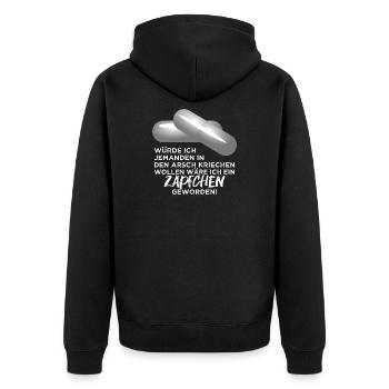 Suppositoires Arschkriecher Schleimer hypocrite Funny - Veste à capuche bio Premium Unisexe - noir - Dos - Nico (187cm)