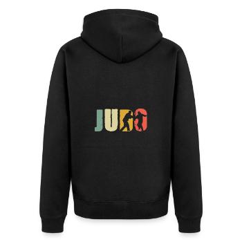 Judo - Veste à capuche bio Premium Unisexe - noir - Dos - Nico (187cm)
