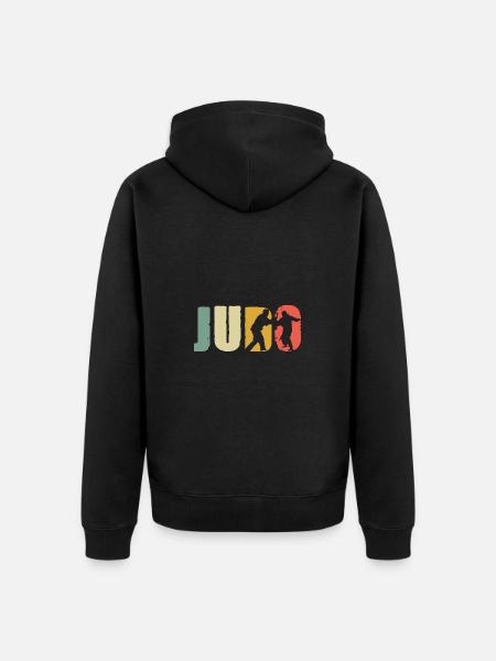 Judo - Unisex Premium Organic Zip Hoodie - black