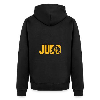 Judo - Veste à capuche bio Premium Unisexe - noir - Dos - Nico (187cm)