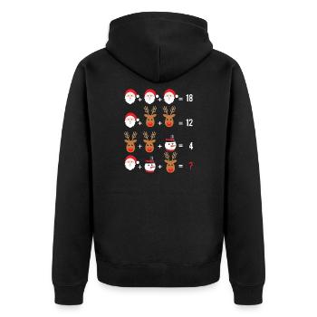 Ordre des opérations Quiz Math Teacher Xmas Gift - Veste à capuche bio Premium Unisexe - noir - Dos - Nico (187cm)