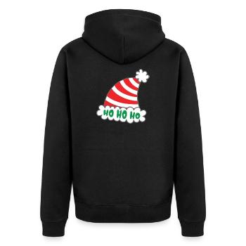 Wichteln Hässliche Sachen Wichtelspiel Weihnachten - Unisex Premium Bio Zip Hoodie - Schwarz - Hinten - Nico (187cm)