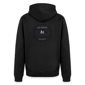 Voyage Camping Roadtrip - Veste à capuche bio Premium Unisexe - noir - Dos - Nico (187cm)