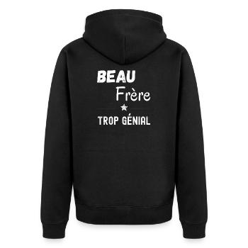 Beau frère - Veste à capuche bio Premium Unisexe - noir - Dos - Nico (187cm)