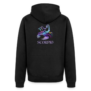 Zodiac Scorpion - Veste à capuche bio Premium Unisexe - noir - Dos - Nico (187cm)
