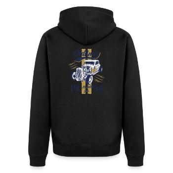30. Geburtstag Oldtimer Juli 1994 Jahrgang 1994 - Unisex Premium Bio Zip Hoodie - Schwarz - Hinten - Nico (187cm)